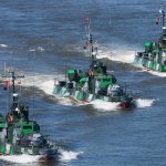 Combat unit of artillery boats