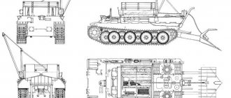 Drawing of BREM Bergepanther Sd.Kfz.179