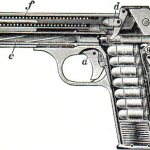 FN Browning M 1900 pistol design diagram