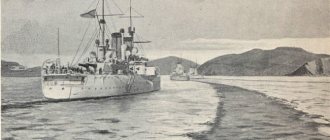 photos of the Russo-Japanese War - the return of the squadron to the raid in Port Arthur