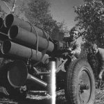 Use of captured German mortars and multiple launch rocket systems