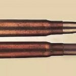 German cartridge 7.92 × 57 mm for the Mauser rifle.