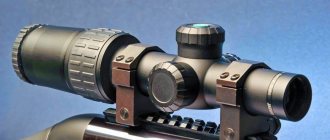 Optical sight on a carbine