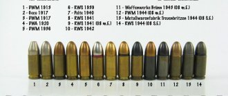 German 9x19 Luger (Parabellum) cartridges