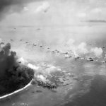 ​The first wave of landing. Note the cover of naval artillery with a barrage of fire - Bloody Battle of Peleliu: New Japanese Defensive Tactics | Military historical portal Warspot.ru 