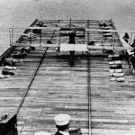 The first takeoff of an airplane from a ship