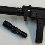 Submachine gun PP-91-01 &quot;Kedr-B&quot; with an integrated silencer