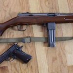 Reising M50 submachine gun and Colt M1911A1 pistol / Reising M50 and Colt M1911A1