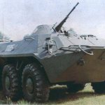 Floating wheeled armored personnel carrier BTR-70