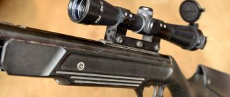Pneumatic rifle with optical sight