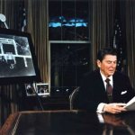 R. Reagan announces the launch of SDI