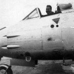 Shalabi Al Hinnawy in the cockpit of an Egyptian Meteor F-8